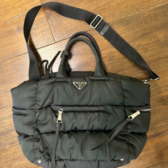 PRADA - Bomber Convertible Tote Quilted Tessuto - Picture 2 of 14